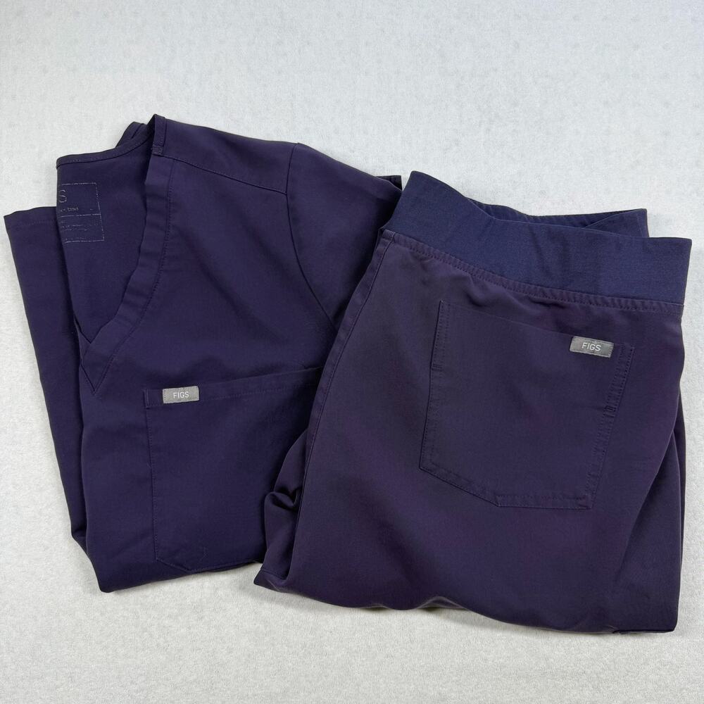 FIGS Scrub Set Women’s XL Purple Catarina Top Zamora Jogger Pants